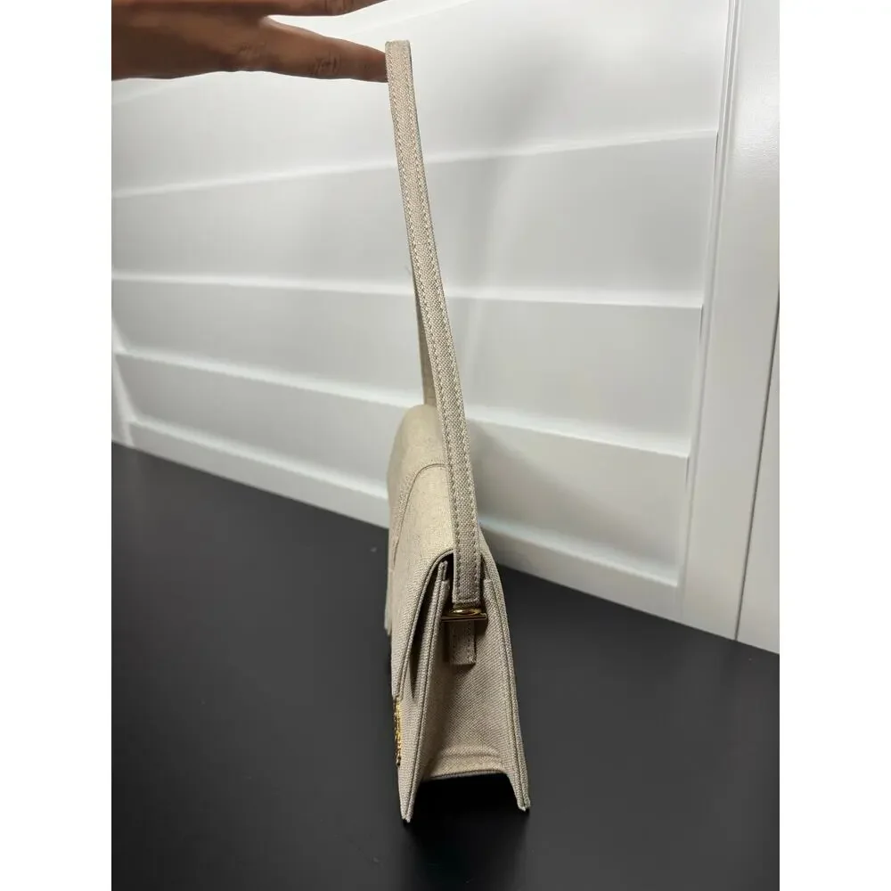 Jacquemus | Le Bambino Long Shoulder Bag | Beige Linen Exterior